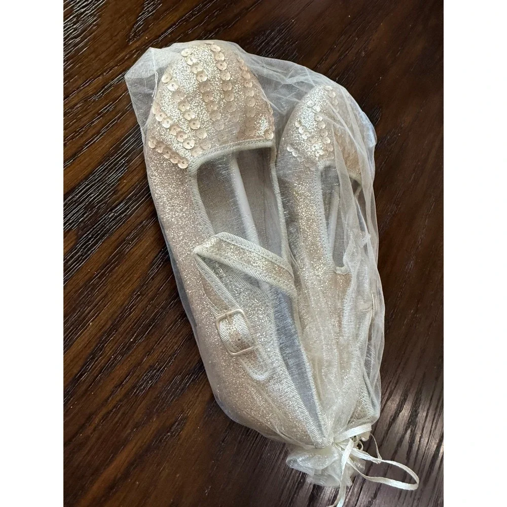 Joyfolie Ballet Flats Kids Size 4 Champagne Gold New Sequin Mary Jane Shoes